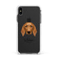Golden Dox Personalised Apple iPhone Xs Max Impact Case White Edge on Black Phone