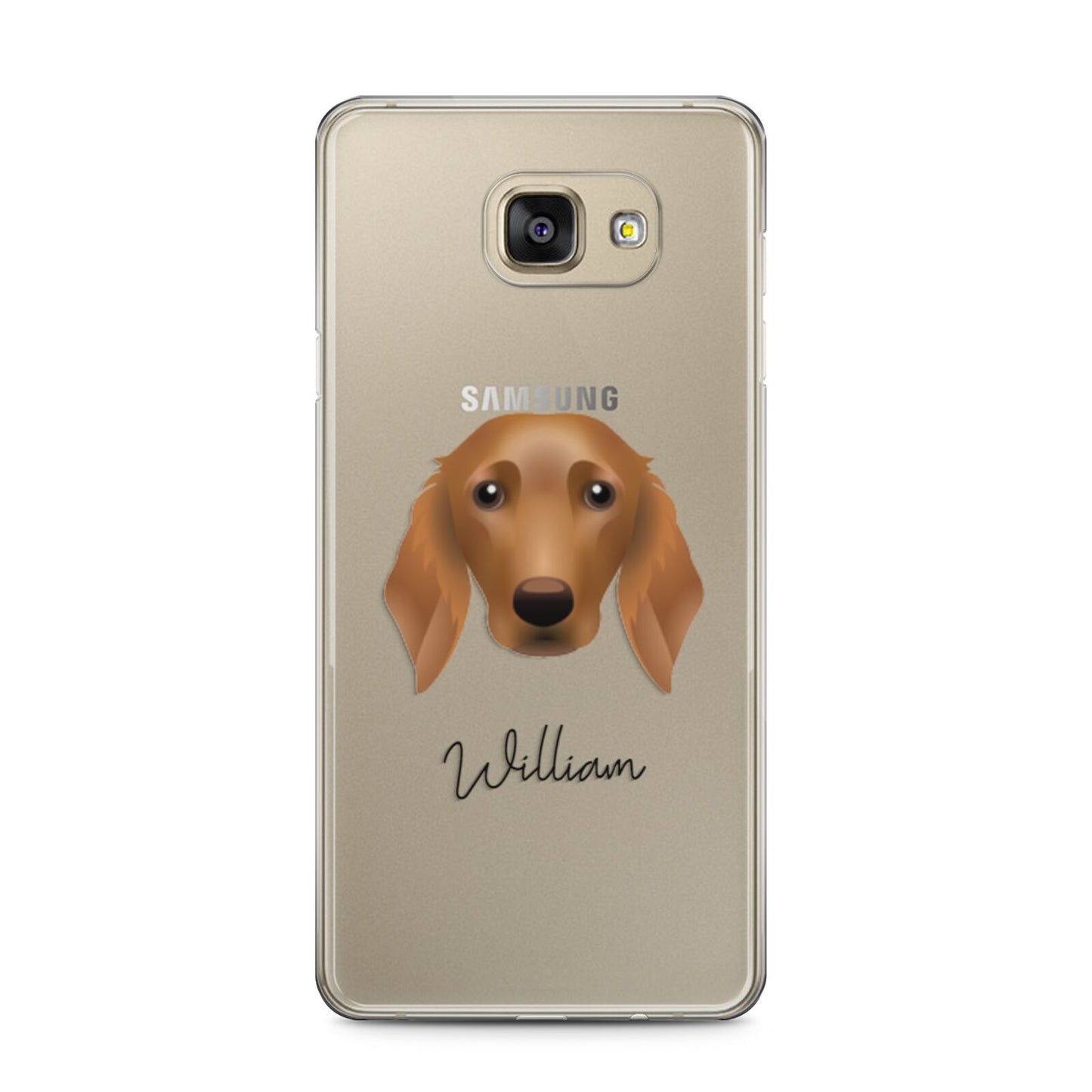 Golden Dox Personalised Samsung Galaxy A5 2016 Case on gold phone