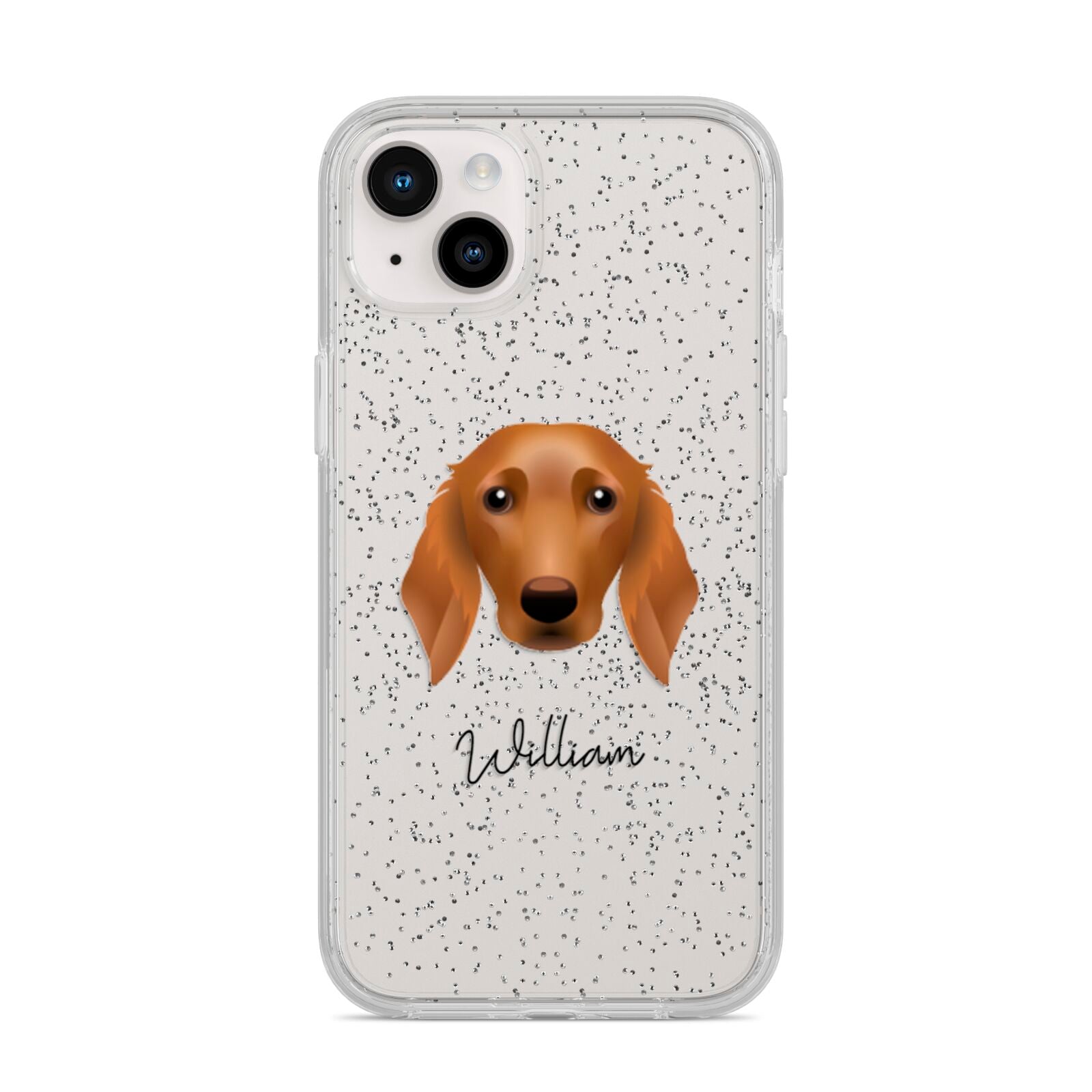 Golden Dox Personalised iPhone 14 Plus Glitter Tough Case Starlight