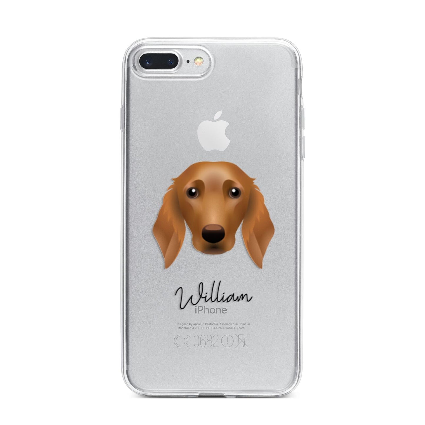 Golden Dox Personalised iPhone 7 Plus Bumper Case on Silver iPhone