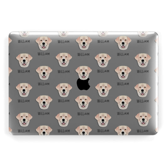 Golden Labrador Icon with Name Apple MacBook Case