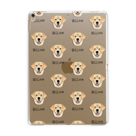Golden Labrador Icon with Name Apple iPad Gold Case