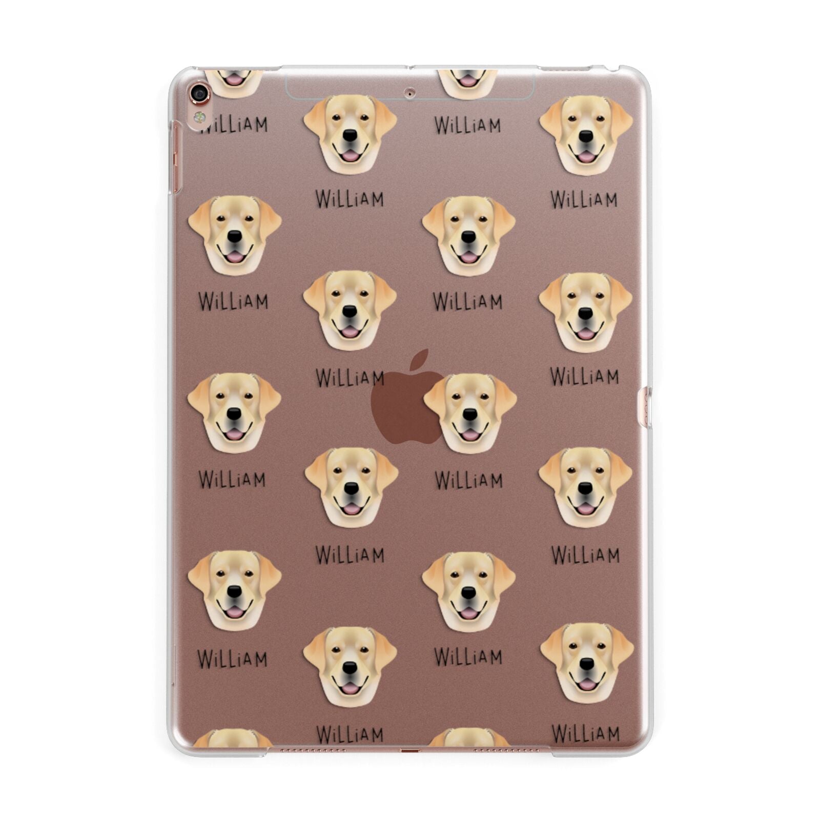 Golden Labrador Icon with Name Apple iPad Rose Gold Case