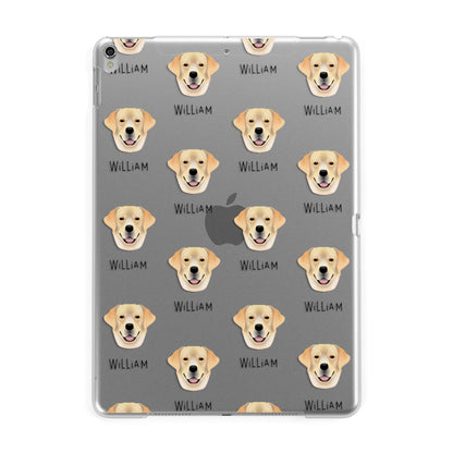Golden Labrador Icon with Name Apple iPad Silver Case