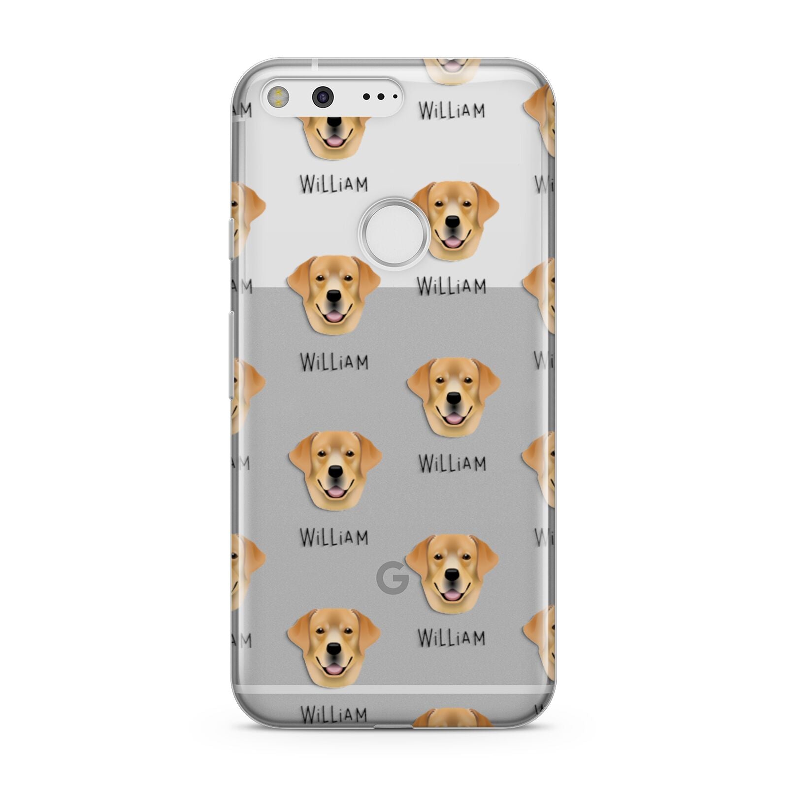 Golden Labrador Icon with Name Google Pixel Case