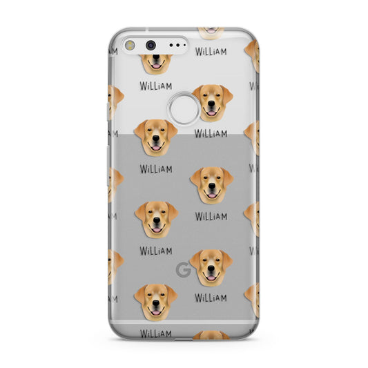Golden Labrador Icon with Name Google Pixel Case