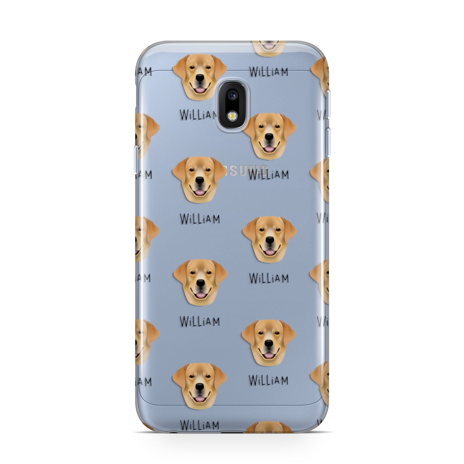 Golden Labrador Icon with Name Samsung Galaxy J3 2017 Case