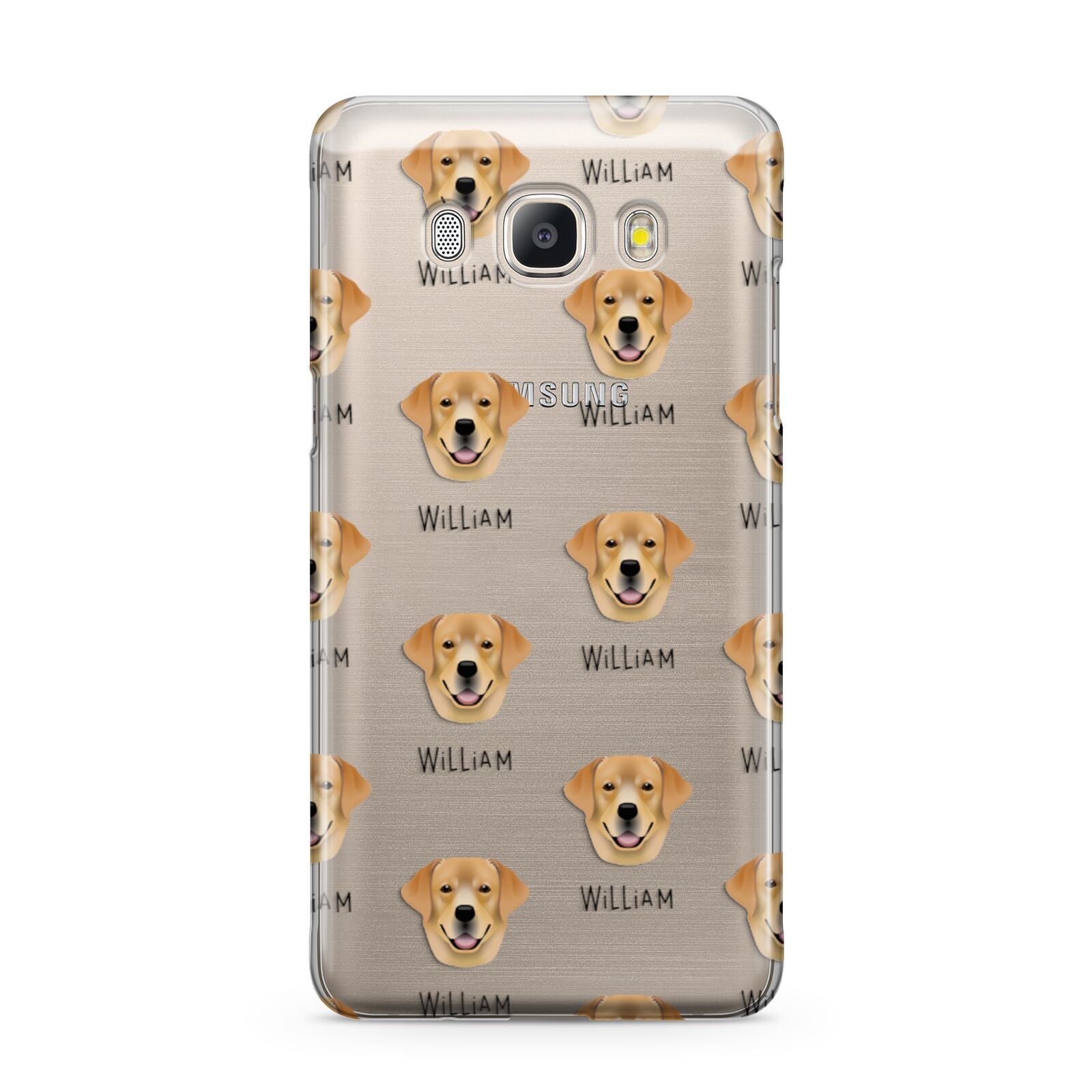 Golden Labrador Icon with Name Samsung Galaxy J5 2016 Case