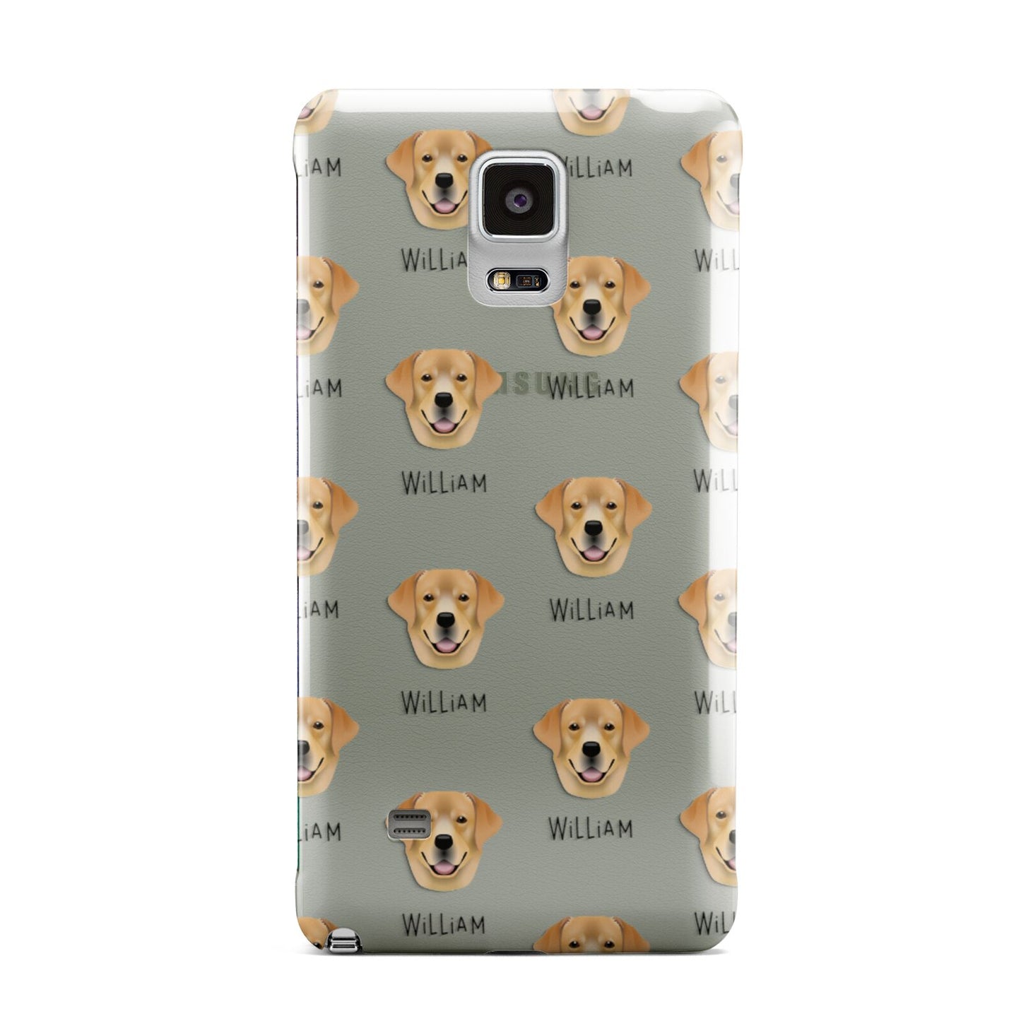 Golden Labrador Icon with Name Samsung Galaxy Note 4 Case