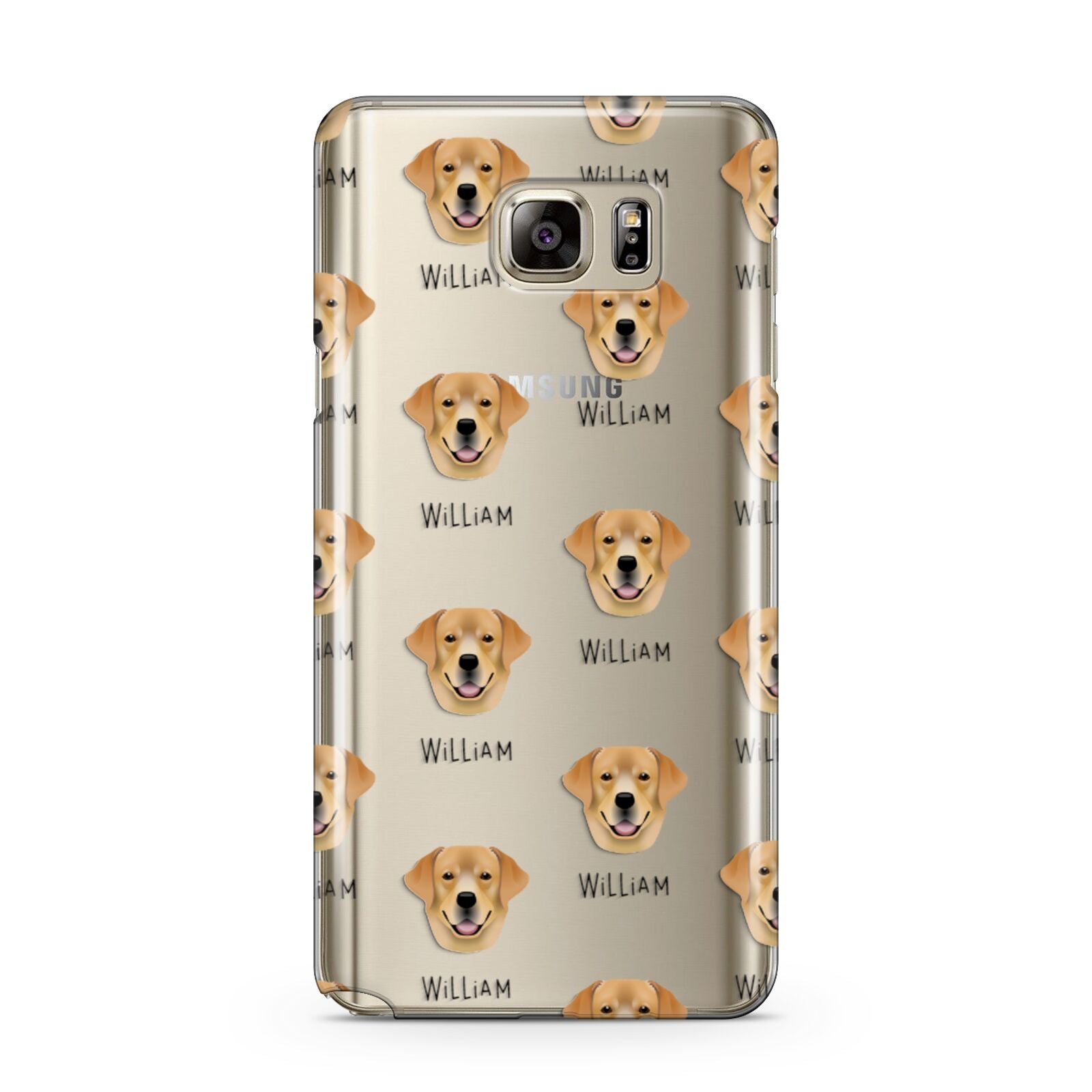 Golden Labrador Icon with Name Samsung Galaxy Note 5 Case