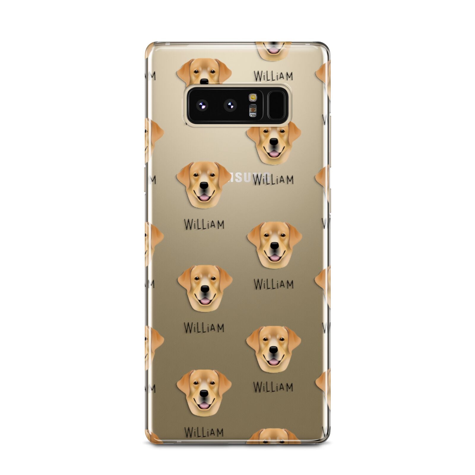 Golden Labrador Icon with Name Samsung Galaxy Note 8 Case