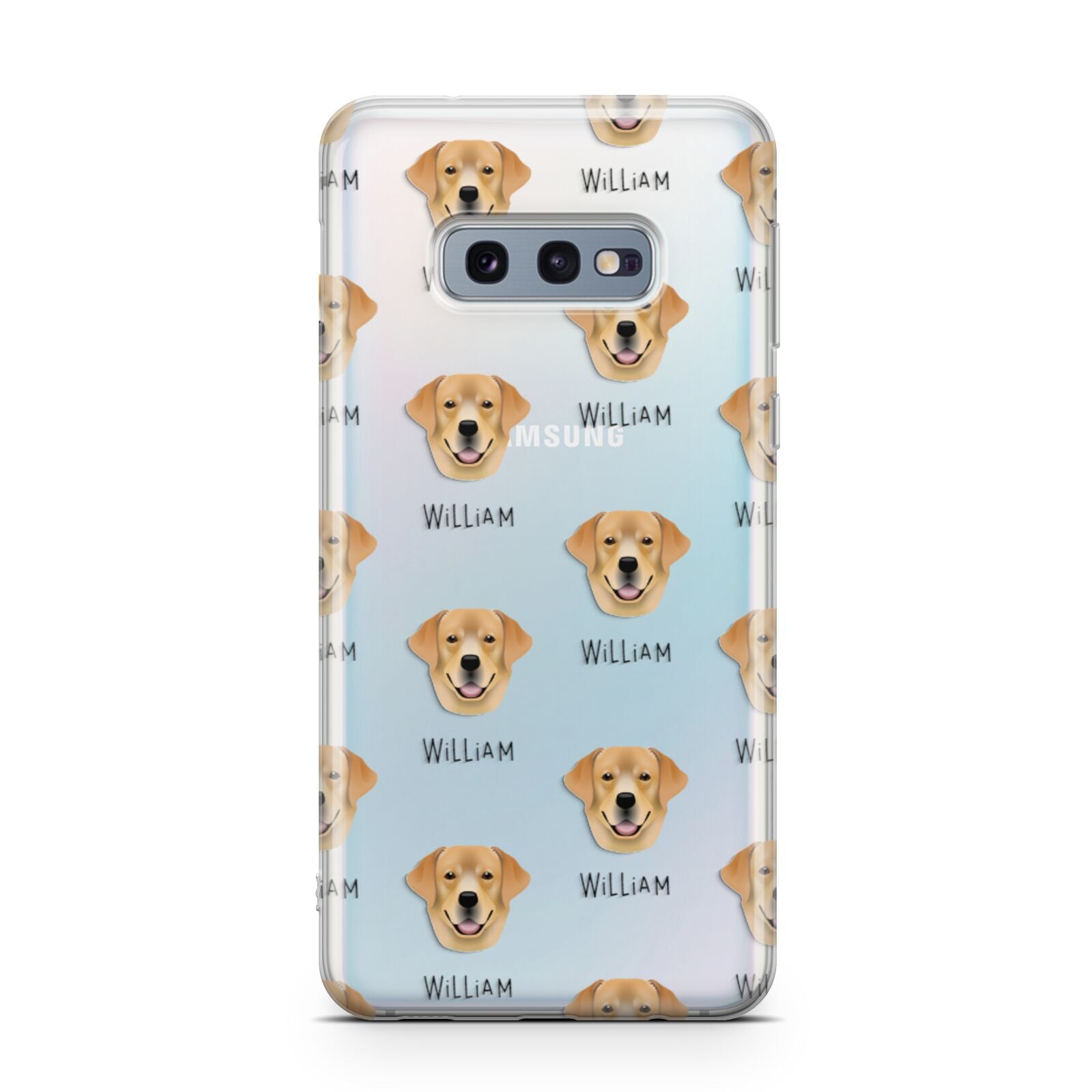 Golden Labrador Icon with Name Samsung Galaxy S10E Case