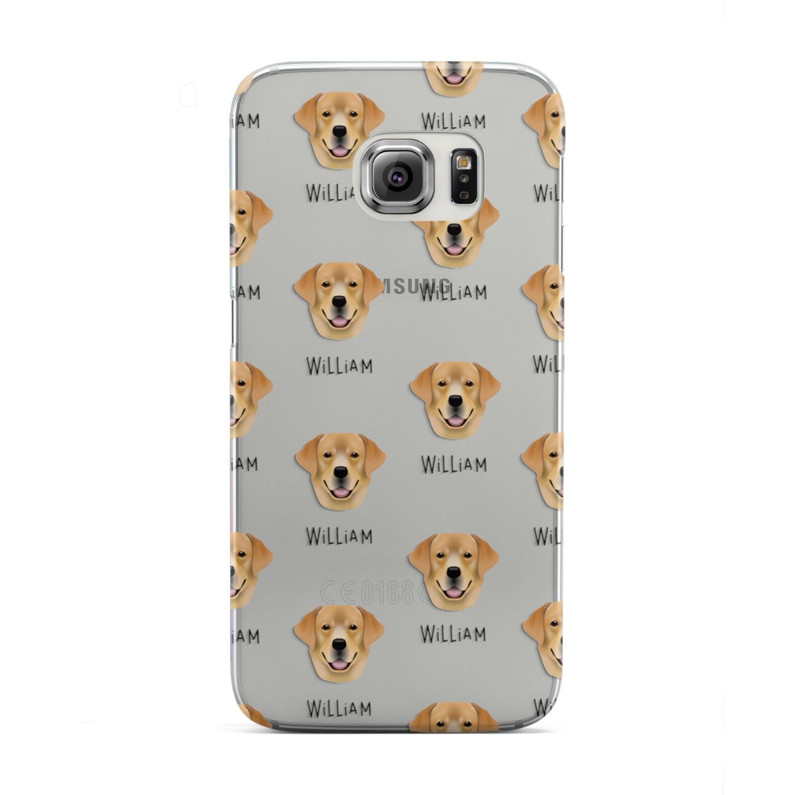 Golden Labrador Icon with Name Samsung Galaxy S6 Edge Case