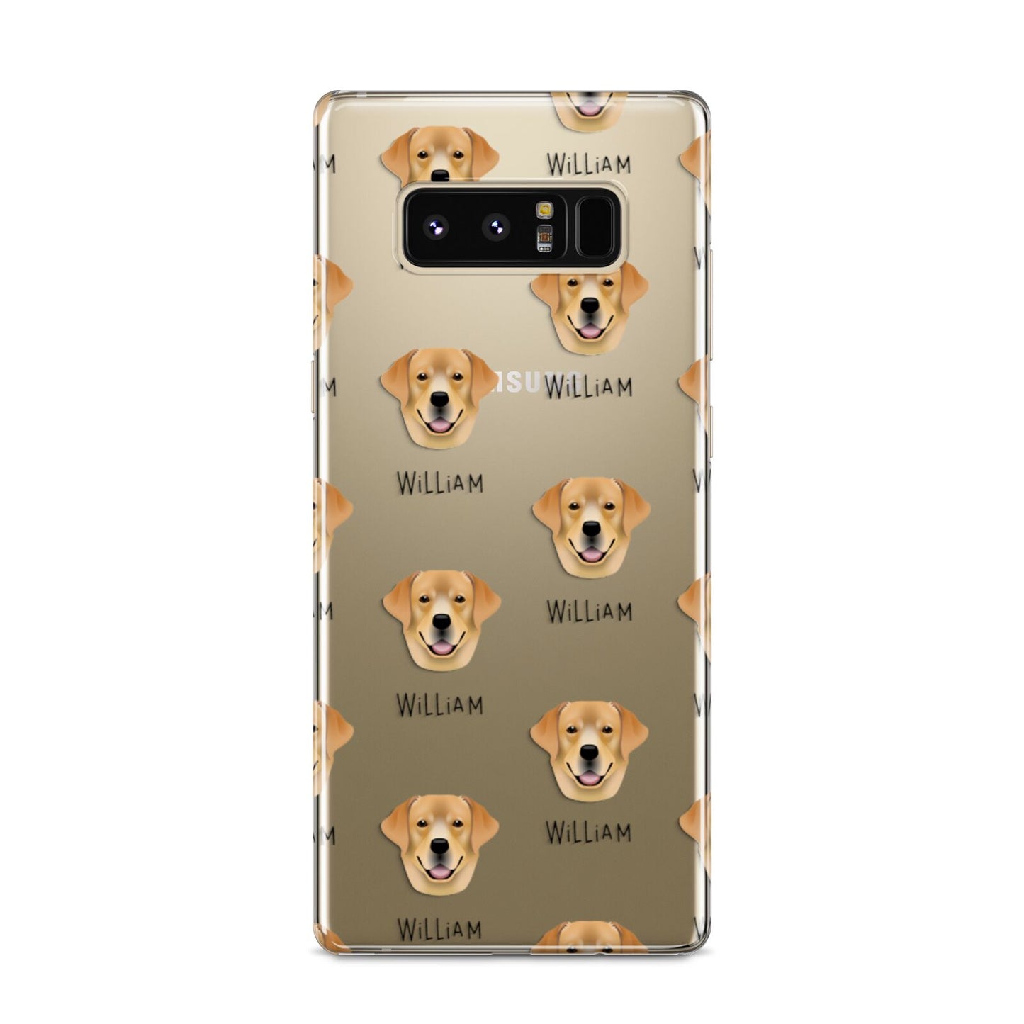 Golden Labrador Icon with Name Samsung Galaxy S8 Case