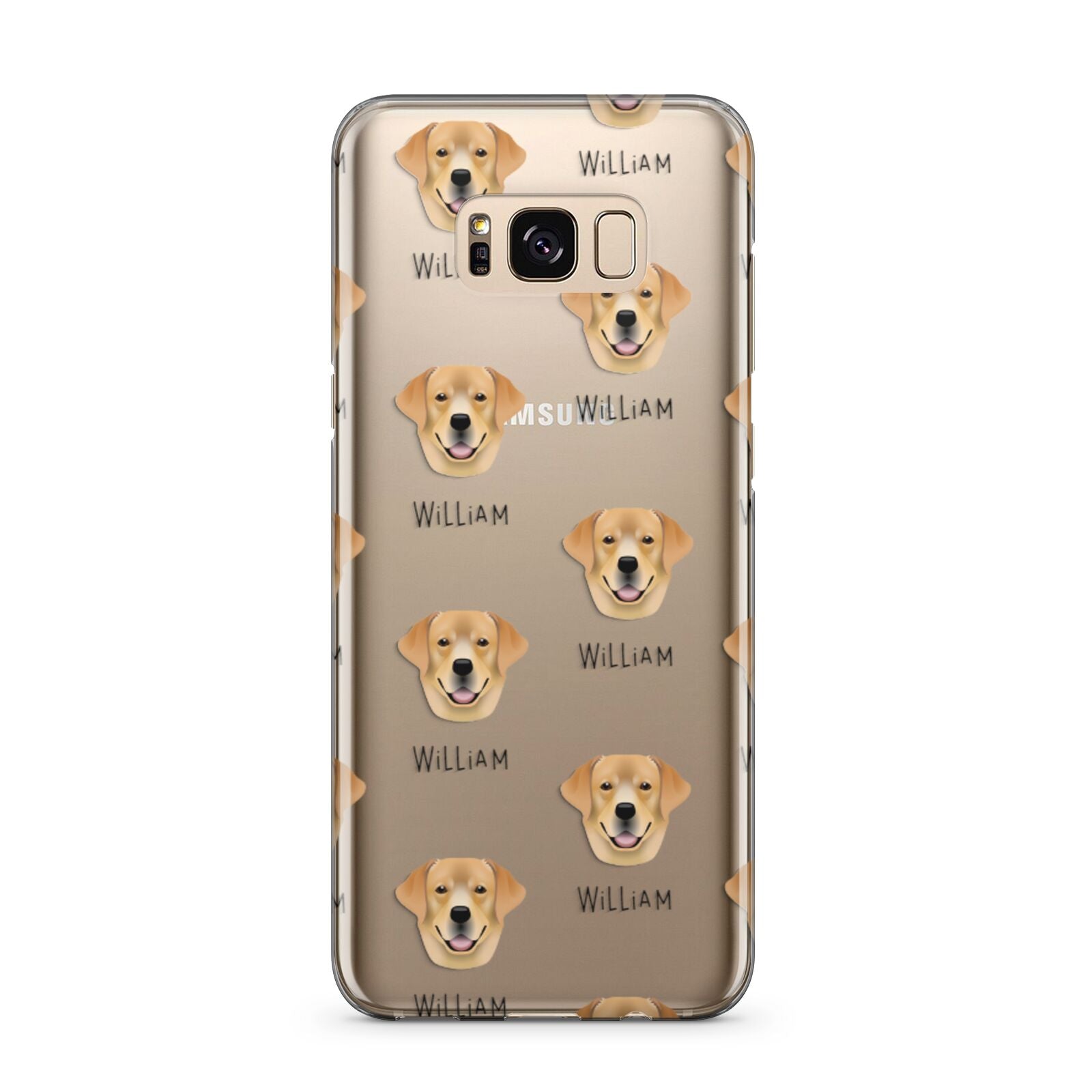 Golden Labrador Icon with Name Samsung Galaxy S8 Plus Case