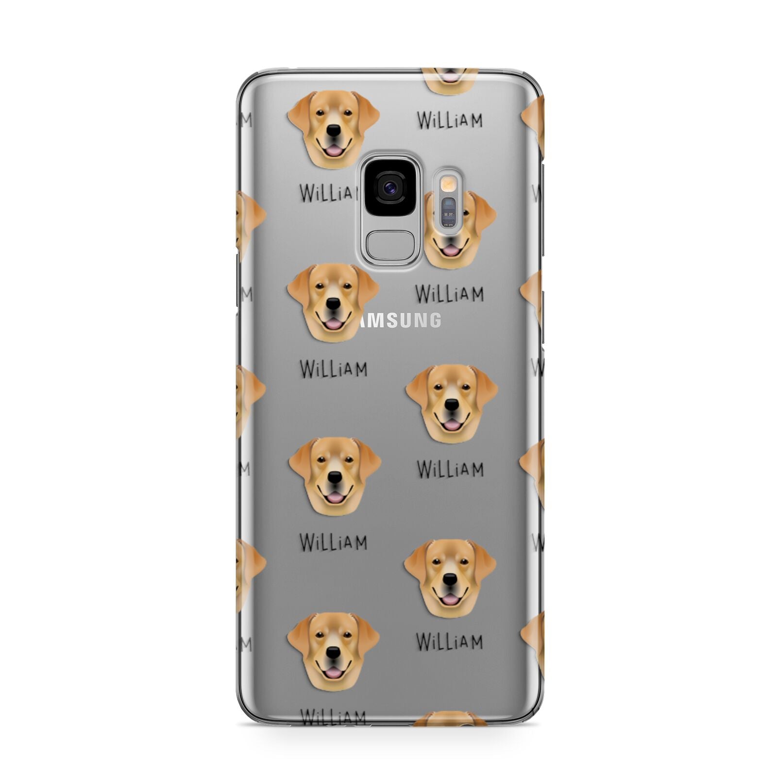 Golden Labrador Icon with Name Samsung Galaxy S9 Case