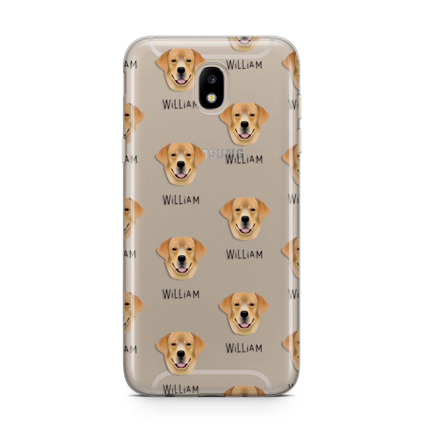 Golden Labrador Icon with Name Samsung J5 2017 Case