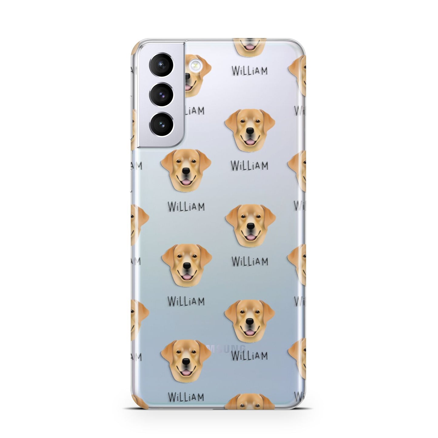 Golden Labrador Icon with Name Samsung S21 Plus Phone Case
