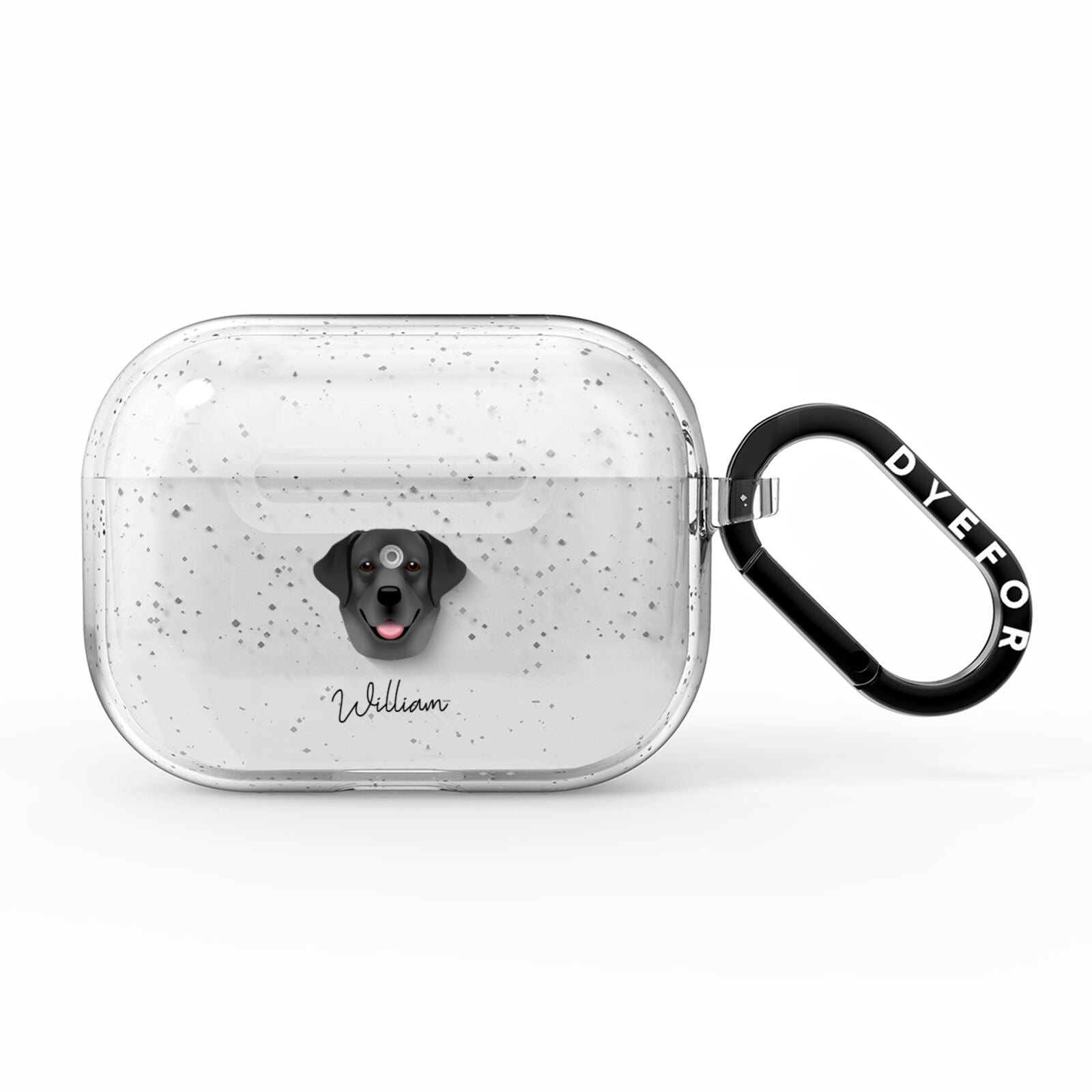 Golden Labrador Personalised AirPods Pro Glitter Case