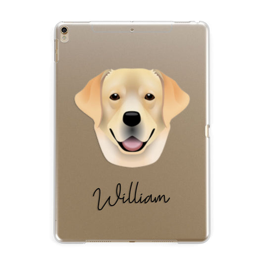 Golden Labrador Personalised Apple iPad Gold Case