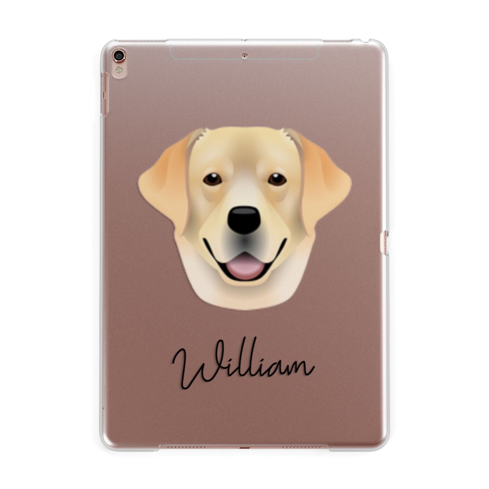Golden Labrador Personalised Apple iPad Rose Gold Case