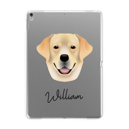Golden Labrador Personalised Apple iPad Silver Case