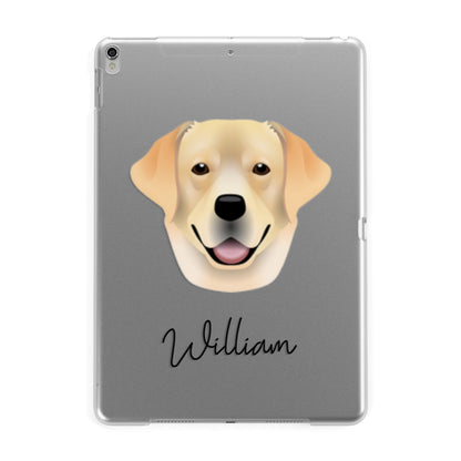 Golden Labrador Personalised Apple iPad Silver Case