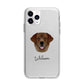 Golden Labrador Personalised Apple iPhone 11 Pro Max in Silver with Bumper Case