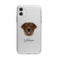 Golden Labrador Personalised Apple iPhone 11 in White with Bumper Case