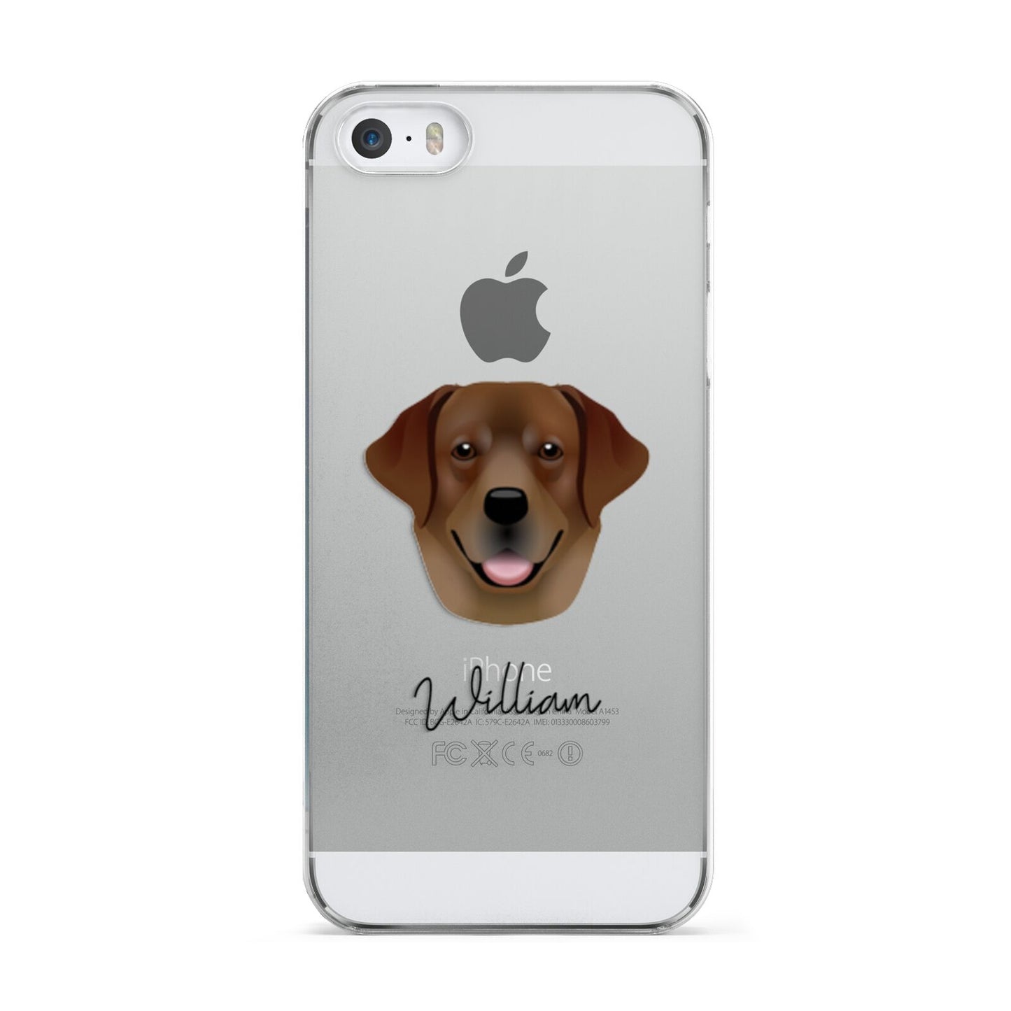 Golden Labrador Personalised Apple iPhone 5 Case