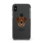 Golden Labrador Personalised Apple iPhone Xs Impact Case Black Edge on Black Phone