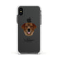 Golden Labrador Personalised Apple iPhone Xs Impact Case White Edge on Black Phone