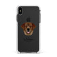 Golden Labrador Personalised Apple iPhone Xs Max Impact Case White Edge on Black Phone