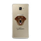 Golden Labrador Personalised Samsung Galaxy A7 2016 Case on gold phone