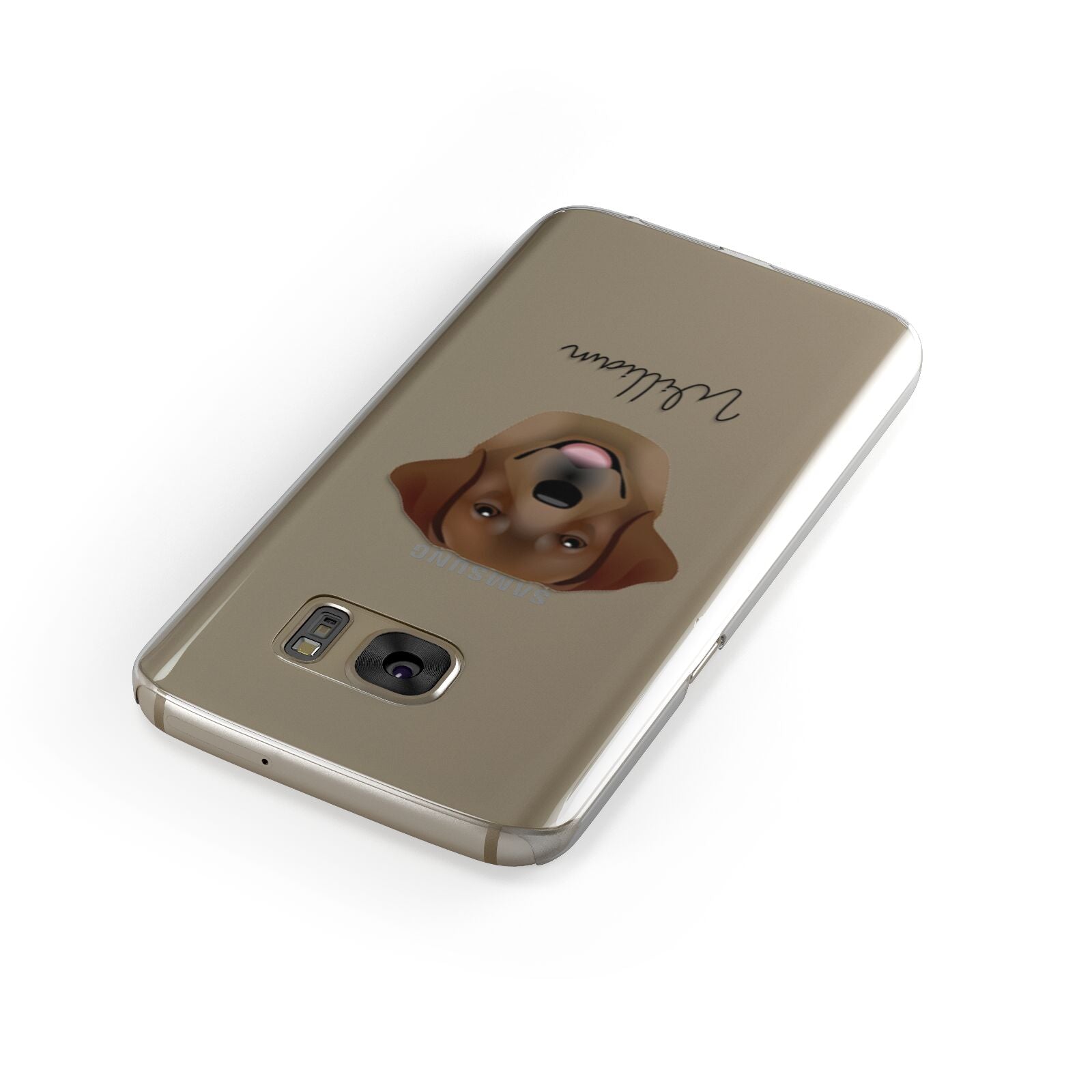 Golden Labrador Personalised Samsung Galaxy Case Front Close Up