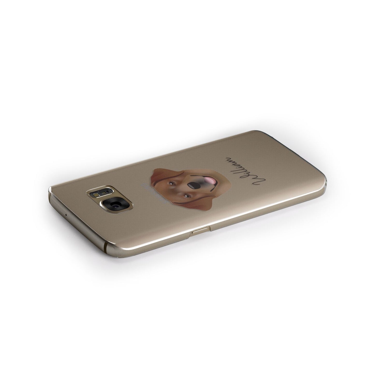 Golden Labrador Personalised Samsung Galaxy Case Side Close Up