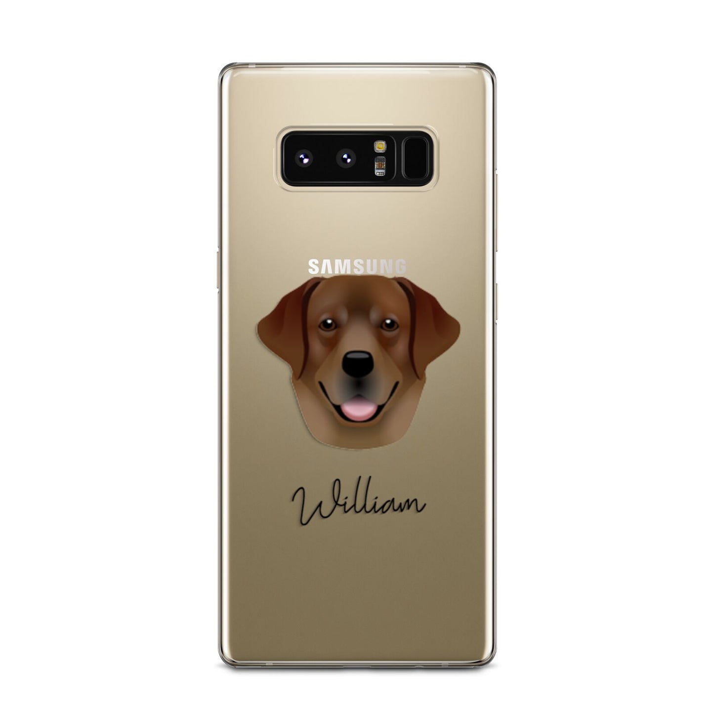 Golden Labrador Personalised Samsung Galaxy Note 8 Case