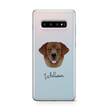 Golden Labrador Personalised Samsung Galaxy S10 Case