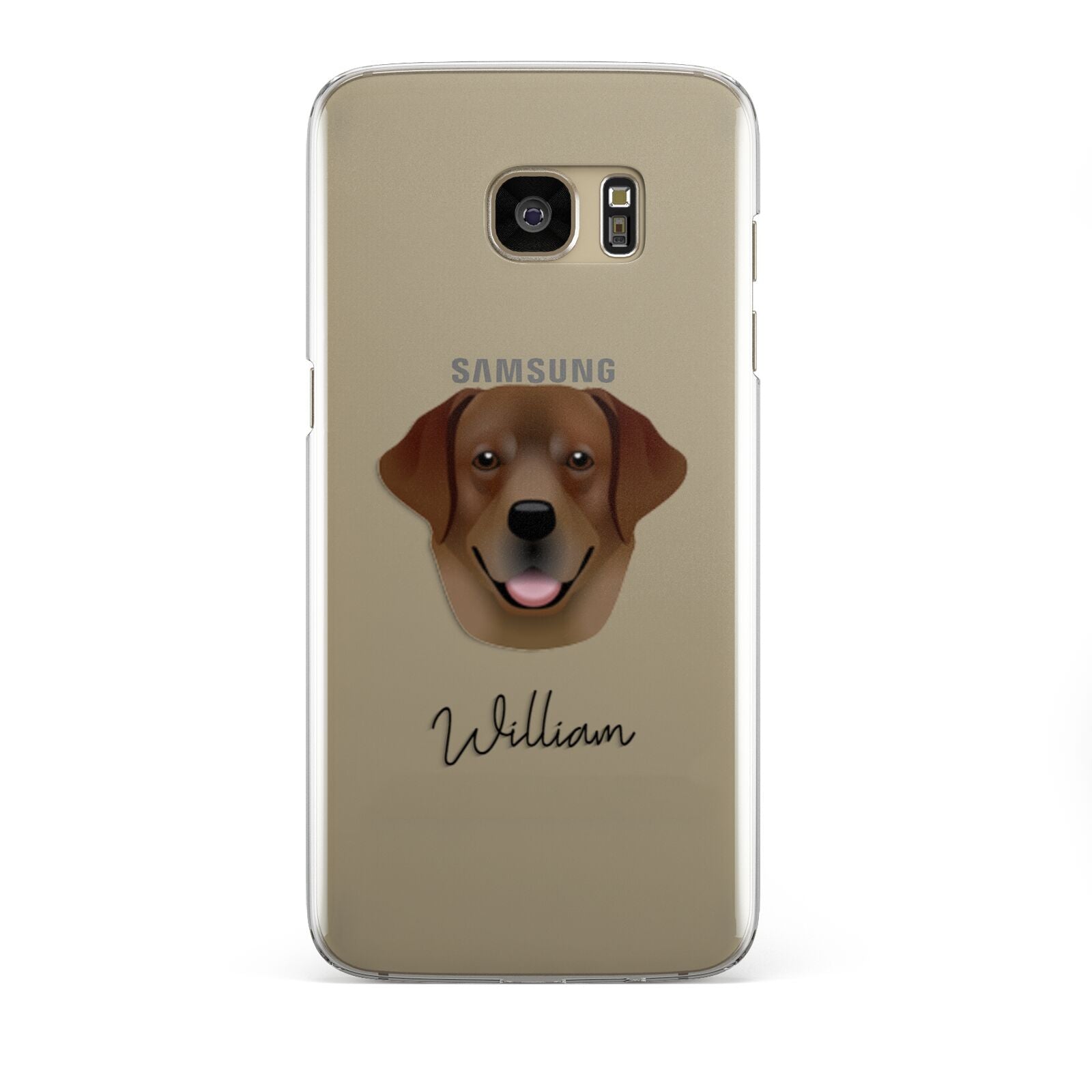 Golden Labrador Personalised Samsung Galaxy S7 Edge Case