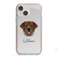 Golden Labrador Personalised iPhone 13 Mini TPU Impact Case with Pink Edges