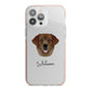 Golden Labrador Personalised iPhone 13 Pro Max TPU Impact Case with Pink Edges