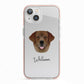 Golden Labrador Personalised iPhone 13 TPU Impact Case with Pink Edges