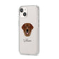 Golden Labrador Personalised iPhone 14 Clear Tough Case Starlight Angled Image