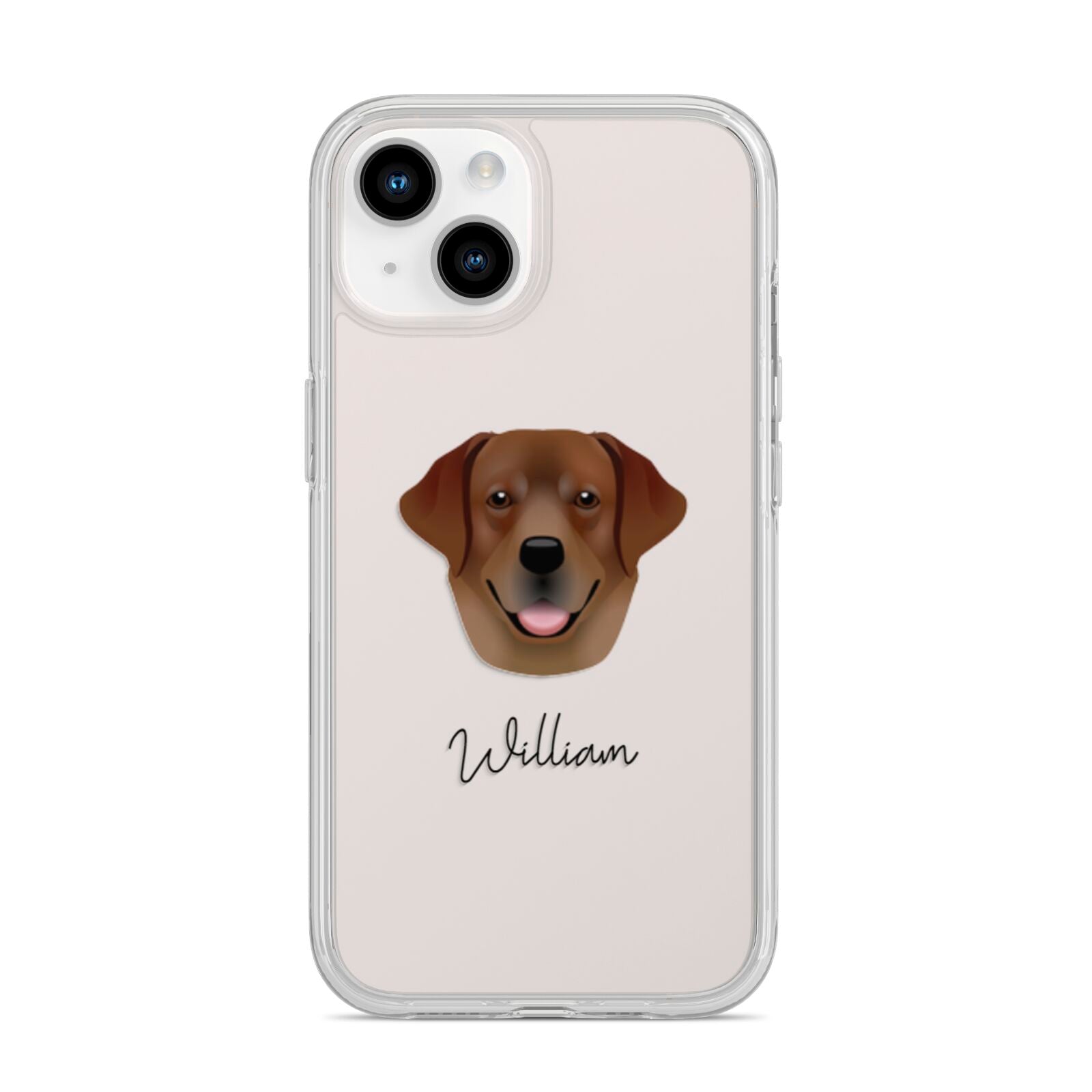 Golden Labrador Personalised iPhone 14 Clear Tough Case Starlight