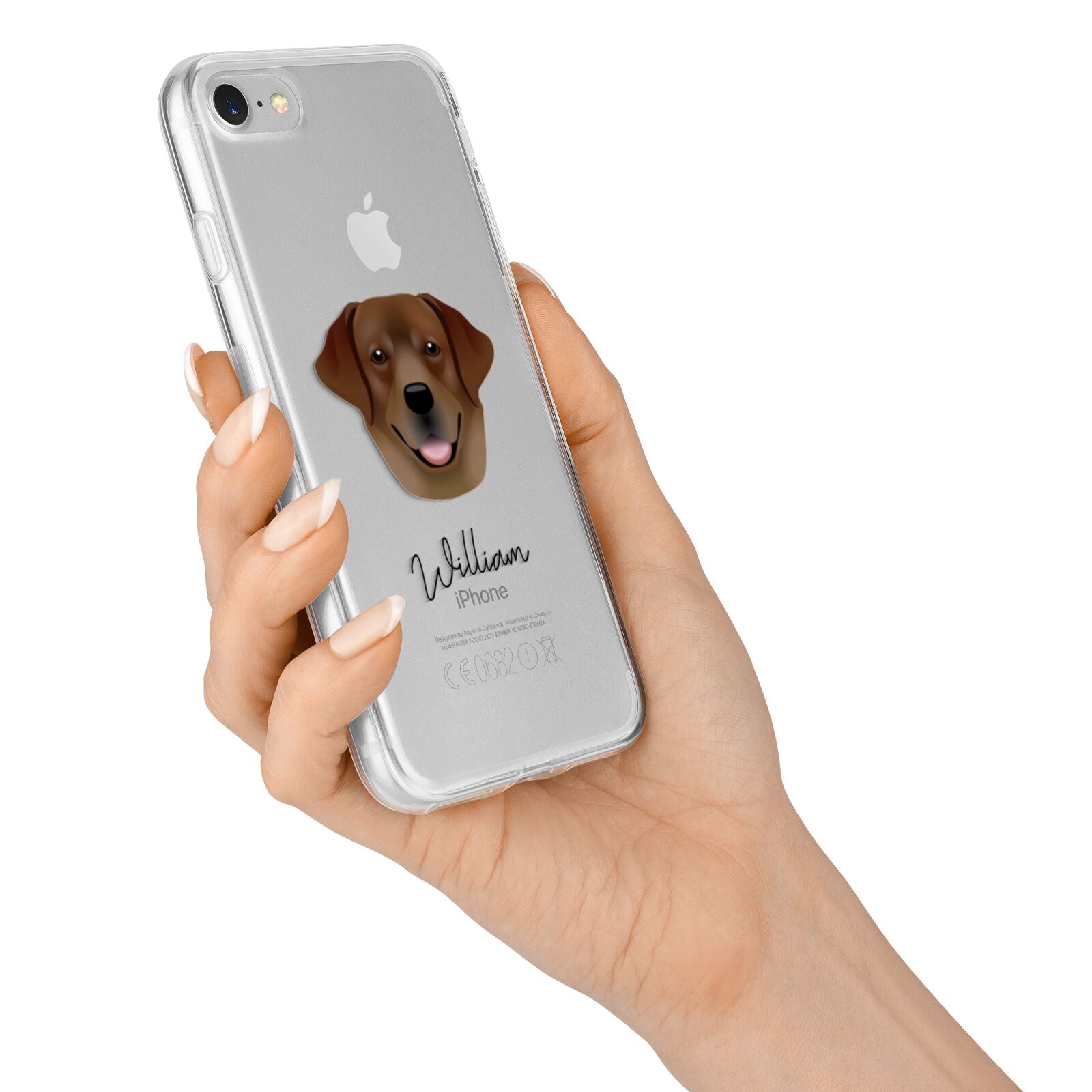 Golden Labrador Personalised iPhone 7 Bumper Case on Silver iPhone Alternative Image