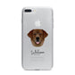 Golden Labrador Personalised iPhone 7 Plus Bumper Case on Silver iPhone