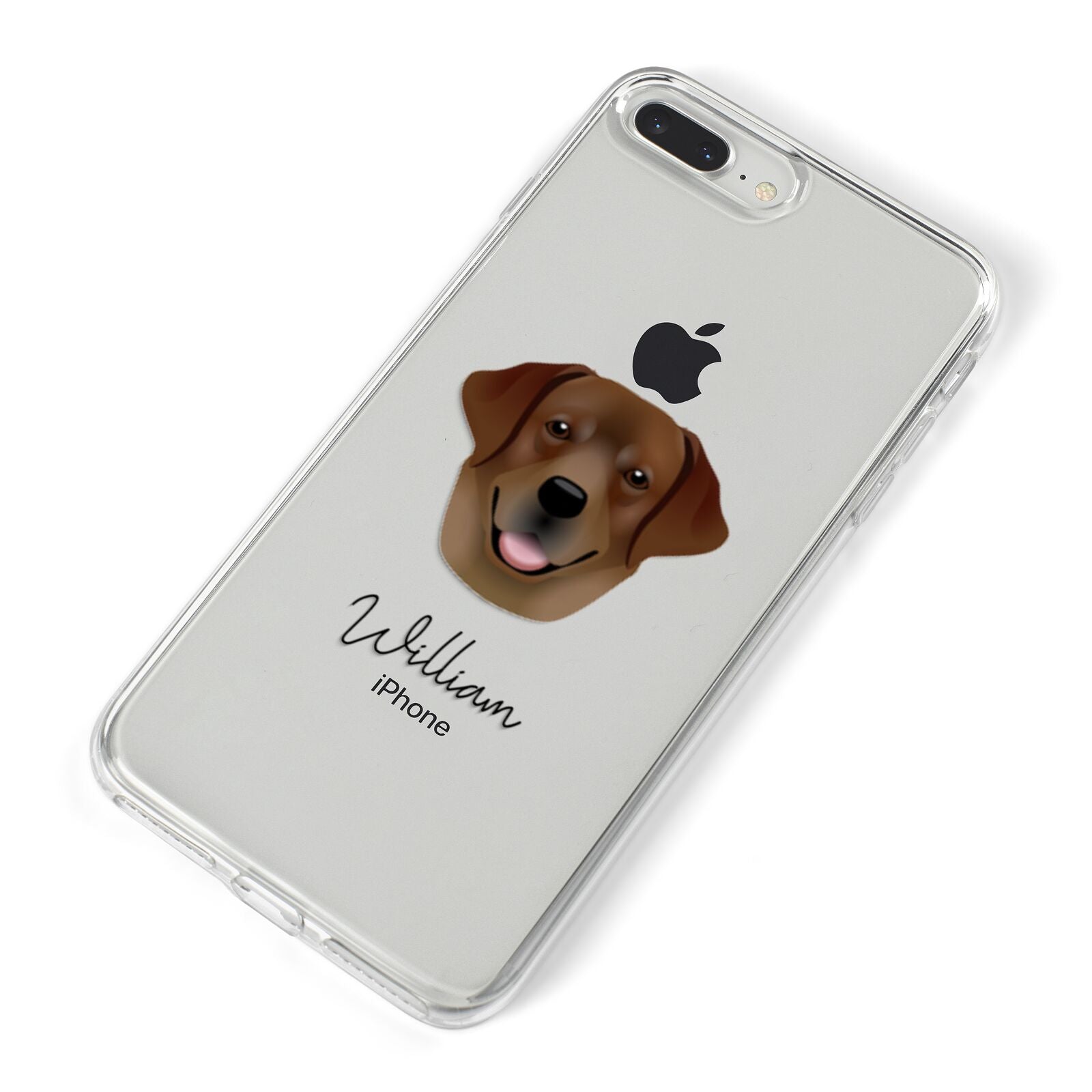 Golden Labrador Personalised iPhone 8 Plus Bumper Case on Silver iPhone Alternative Image