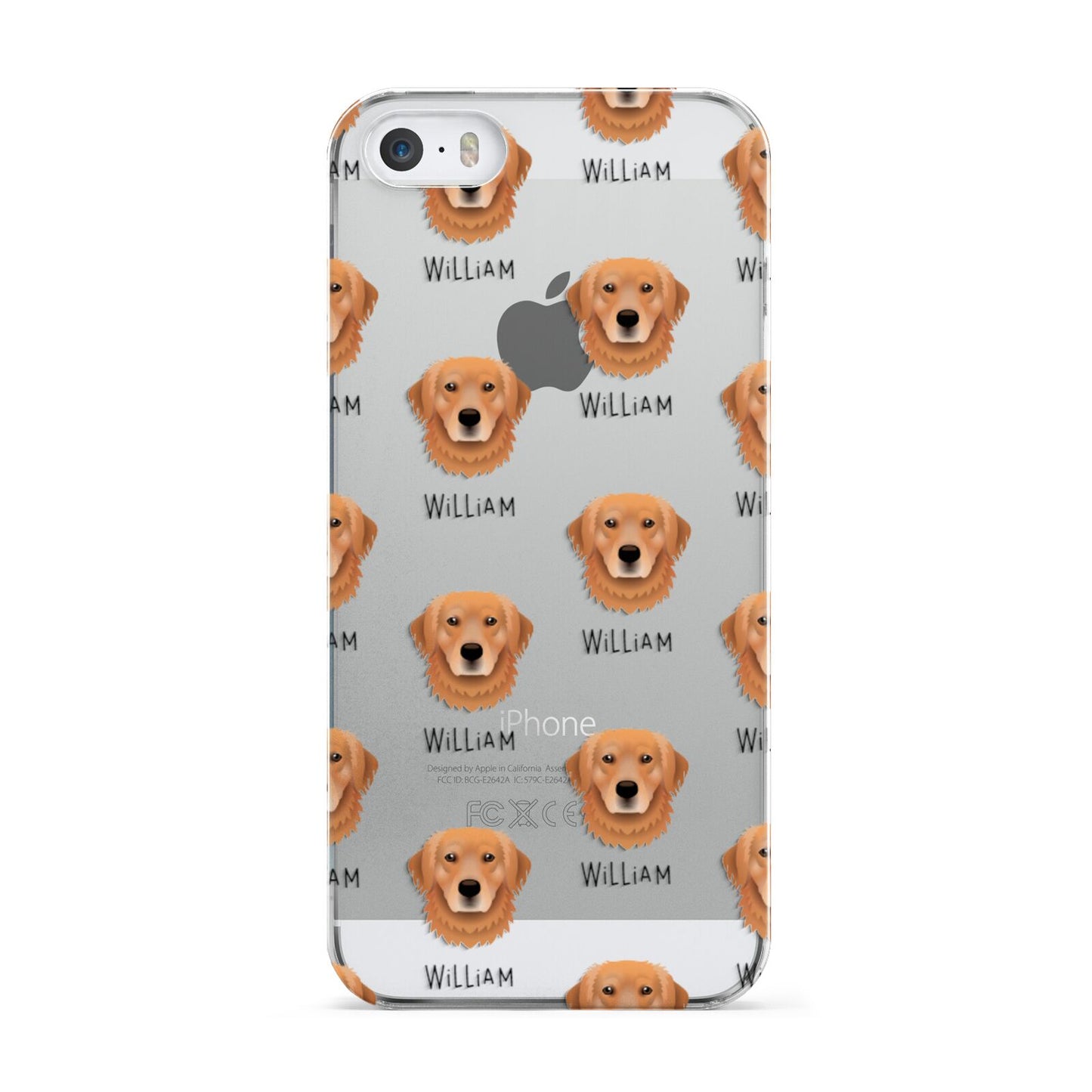 Golden Retriever Icon with Name Apple iPhone 5 Case