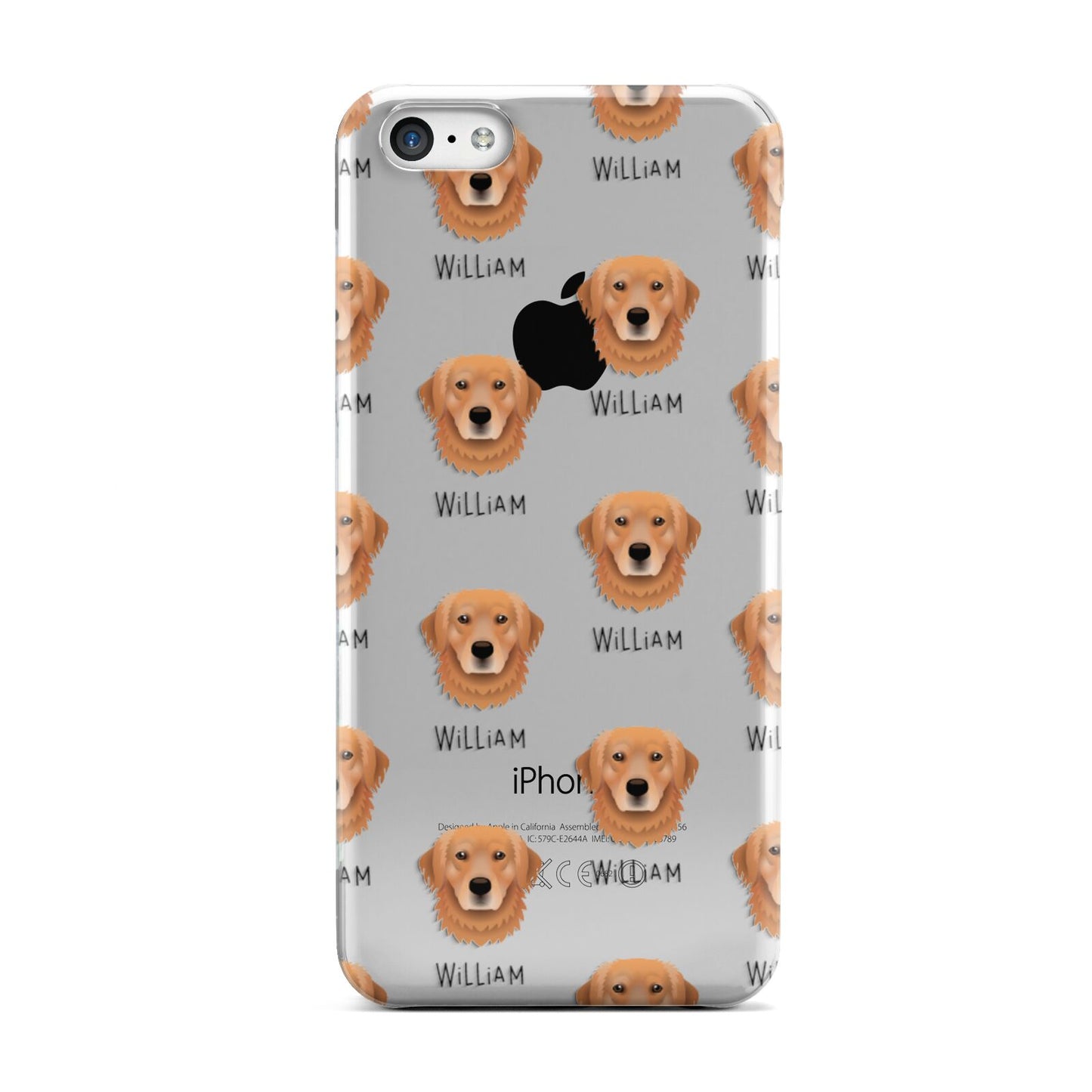Golden Retriever Icon with Name Apple iPhone 5c Case