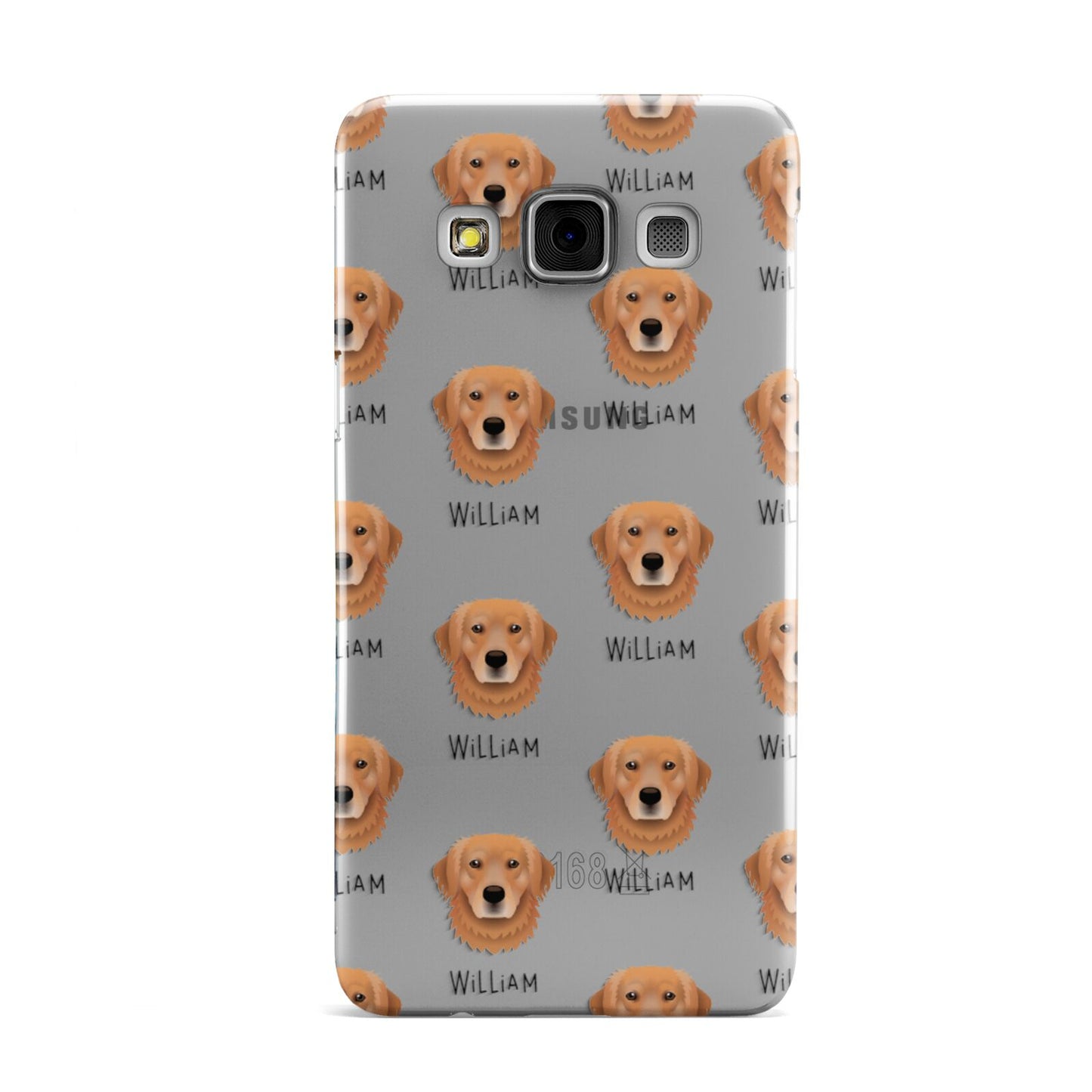 Golden Retriever Icon with Name Samsung Galaxy A3 Case